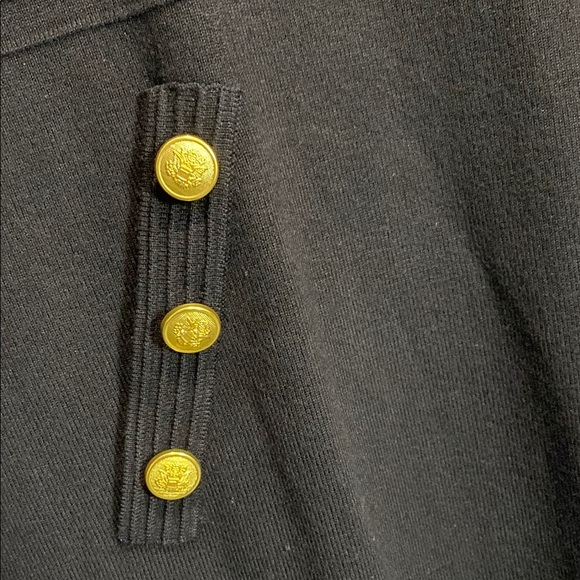 Dkny Black and Gold Long Sleeve Sheath Dress - Picture 4 of 10